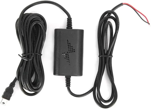 Vista 2 de Acouto Dash Cam Hardwire Kit 12v 24V a 5V 2.5A Straight Mini USB Step Down Line para monitoreo de estacionamiento, cámaras de reserva de vehículos
