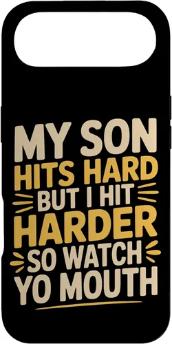 Vista 26 de My Son Hits Hard But I Hit Harder So Watch Yo Mouth - Case for iPhone XR