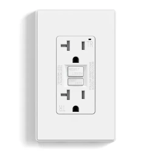 Vista 10 de ELEGRP Toma GFCI de 15 amperios, toma eléctrica GFI de autoprueba con diseño más delgado, receptáculo GFCI resistente a manipulaciones TR