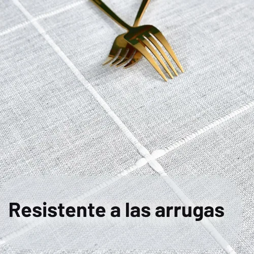 Vista 4 de Mantel de Algodón Resistente para Mesa Cuadrada Estilo Granja Vintage Mantel Lavable Cobertura de Mesa Rústica (Gris, 52''x52'')