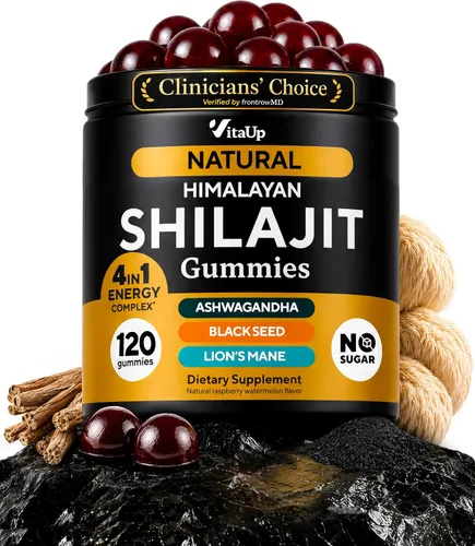 Vista 12 de VitaUp Gomitas Shilajit del Himalaya para hombres y mujeres – Gomitas Shilajit sin azúcar con ácido fúlvico – Energía pura, inmune y apoyo al