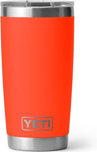 Vista 60 de YETI Rambler - Vaso de acero inoxidable con aislamiento al vacío de 20 onzas con tapa MagSlider Blanco