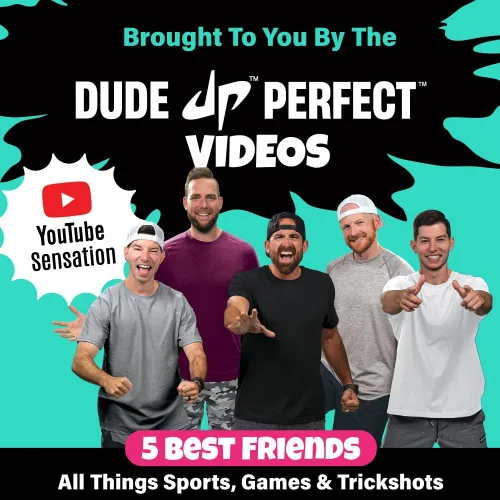 Vista 4 de Dude Perfect Juego de mesa, juegos de mesa familiares desafiantes y competitivos para 2 a 5 jugadores, juegos de mesa deportivos ideales para noches