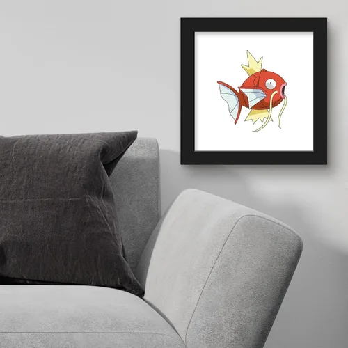 Vista 4 de Trends International Gallery Pops Pokemon Magikarp - Póster de pared, 12 x 12 pulgadas, versión enmarcada en negro