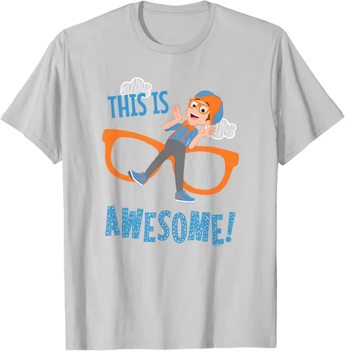 Vista 20 de Blippi This is Awesome Glasses - Camiseta talla S Azul Pastel