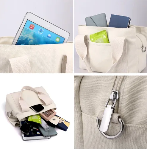 Vista 7 de Bolso de mano para mujer, bolso pequeño con estilo, mini bolso de mano, bolso de lona Hobo, bolso cruzado de moda, bolso de hombro, bolsa de viaje