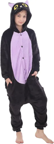 Vista 9 de WOYASIM Pijama de animal para niños, disfraz de una pieza, ropa de dormir, Halloween, Pascua, cosplay para niñas y niños