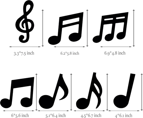 Vista 5 de 21 piezas de centro de mesa con temática de notas musicales, decoraciones musicales para fiesta de cumpleaños, centros de mesa para mesa rock
