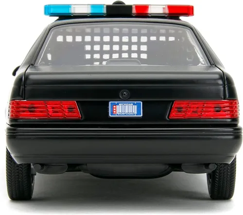 Vista 6 de Jada Robocop 35 aniversario 1:24 OCP Ford Taurus - Coche fundido a presión y figura de Robocop de 2.75 pulgadas, juguetes para niños y adultos