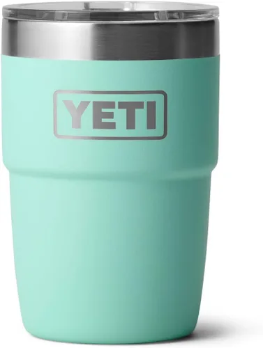 Vista 14 de YETI Rambler Taza de café aislada de 8 onzas con tapa, taza de café apilable de doble pared aislada al vacío, forro de cerámica DuraSip, diseño apto