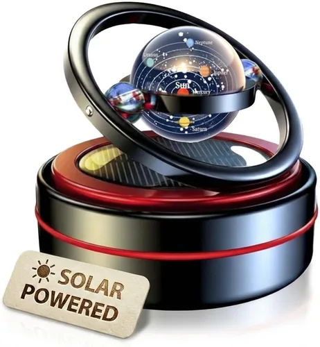 Vista 12 de Girador solar para salpicadero, difusor cinético para decoración de automóvil, accesorios automotrices con temática espacial, intercambio de regalos