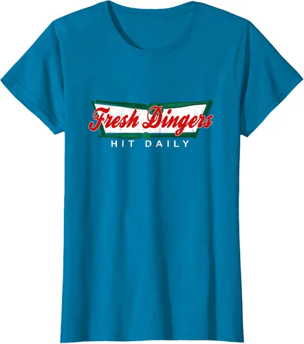 Vista 109 de Camiseta divertida de béisbol y softbol Don't Bunt Hit Fresh Dingers, Negro