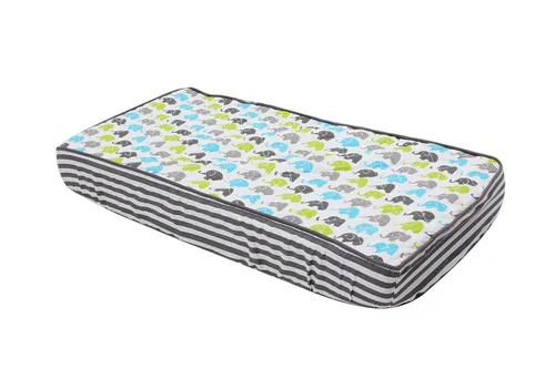 Vista 4 de Bacati - Funda para cambiador Elefantes Aqua/Lima/Gris (Aqua/Gris)
