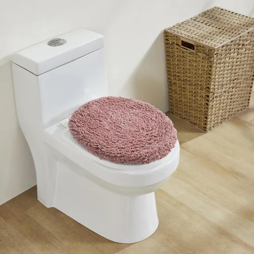Vista 295 de Better Trends - Juego de 2 alfombras de baño 100% algodón, extra suaves, con borlas, de 17" x 24", alfombra de baño superabsorbente y reversible
