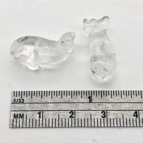 Vista 8 de Figura de ballena de cuarzo transparente de animal tallado piedra preocupante