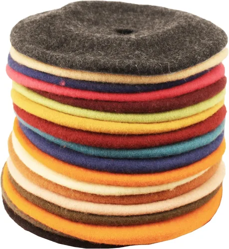 Vista 3 de WW004 Invierno 100% Lana Cálida Arte Francés Vasco Boina Tam Beanie Cap