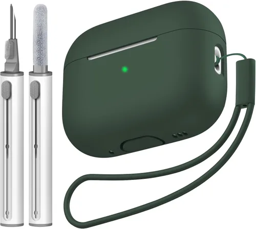 Vista 36 de Compatible con Airpods Pro 2 Case, Funda Protectora de Piel de Silicona Suave con Kit de Limpieza y Cordón Compatible para AirPod Pro de 2ª
