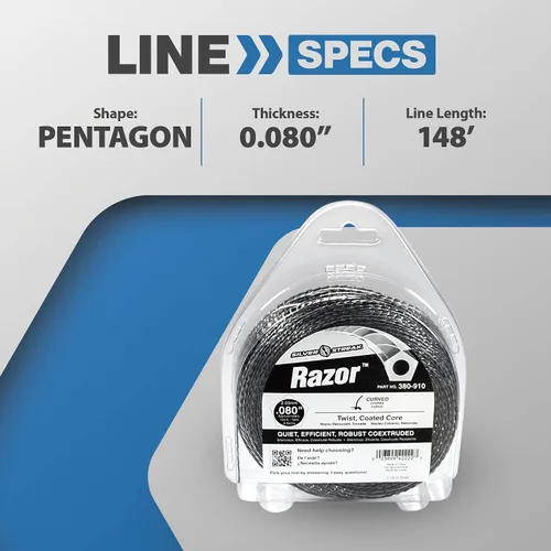 Vista 2 de Stens Silver Streak Razor Trimmer Line, 0.080 1/2 lb. Donut, ea, 1 OEM replacement, for outdoor power equipment, 148' Approximate Length