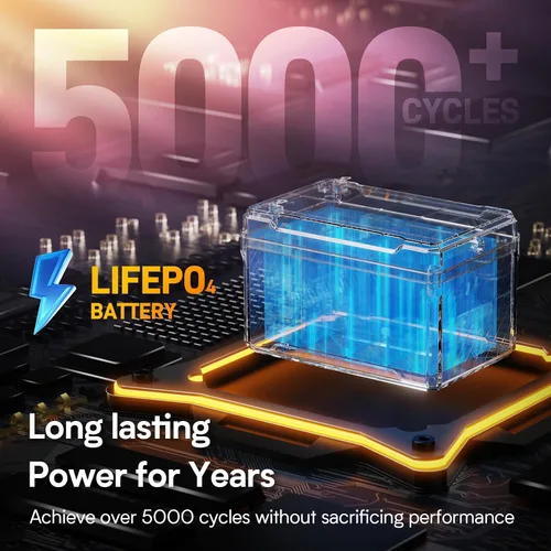 Vista 3 de GOLDENMATE - Batería LiFePO4 de litio de 12 V, 7 Ah, impermeable IP67, ligera