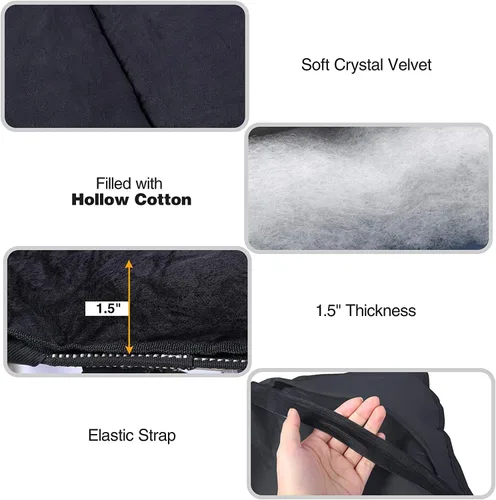 Vista 3 de REDCAMP Extra Thick Folding Sleeping Cot Pads, 75"x28"Comfortable Soft Velvet Cotton Camping Cot Mattress Pad for Hiking, Backpacking,Navy Gray Brown