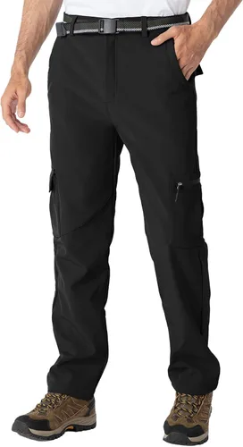 Vista 6 de TBMPOY Men's Snow Ski Waterproof Softshell Snowboard Pants Outdoor Hiking Fleece Lined Wear Resistant Windproof