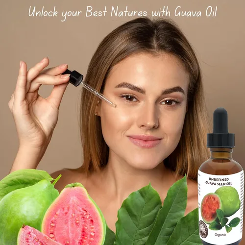 Vista 7 de Best Nature's Cosmetics Aceite de semilla de guayaba orgánico prensado en frío para piel y cabello – Aceite hidratante rico en vitamina C rico