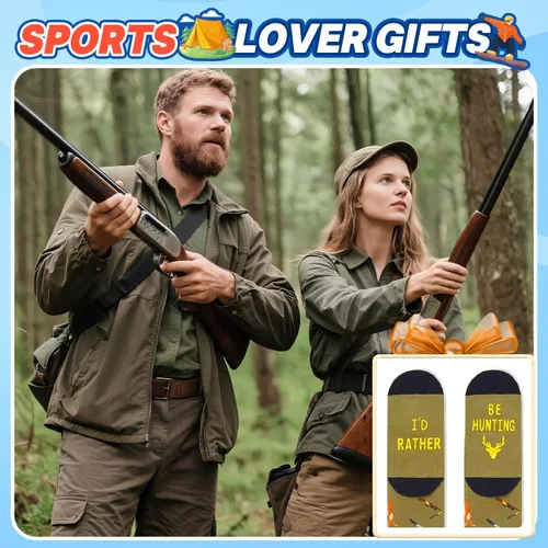 Vista 5 de HAPPYPOP Sports Gifts for Men Women - Rock Climbing Running Gifts, Running Hunting Socks