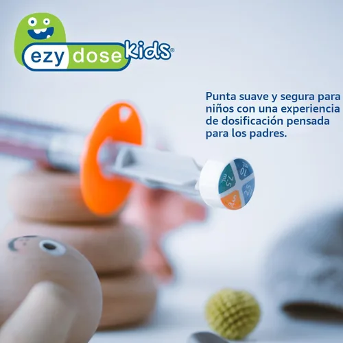 Vista 6 de EZY DOSE Jeringa oral y dispensador para niños, diseño fácil para medicina líquida, Tylenol, Motrin, fácil de administrar, dosificación precisa, 0.3