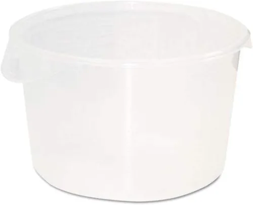 Vista 16 de Rubbermaid Productos comerciales Contenedor redondo de plástico para almacenamiento de alimentos con asa, 4 cuartos de galón, amarillo, rango