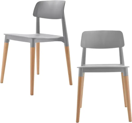 Vista 11 de Bel Dining Bistro Cafe Style - Juego de 2 sillas auxiliares minimalistas modernas (negro)