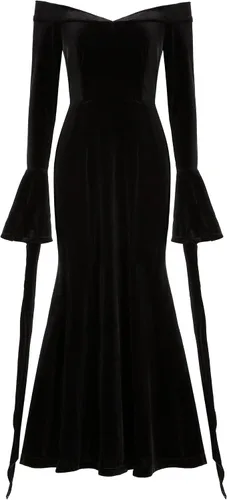 Vista 3 de ZIW Vestido de disfraz para mujer con rosa, disfraz de Halloween, disfraz de cosplay de manga larga