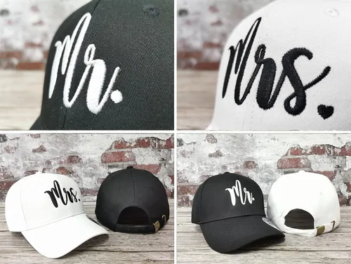 Vista 4 de Hepandy Mr Mrs Mom Dad Captain First Mate Mama and Mini Sombreros de béisbol