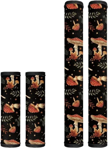 Vista 36 de Juego de 4 fundas protectoras de repuesto para manija de puerta de refrigerador con temática de té de la tarde para microondas, horno, refrigerador