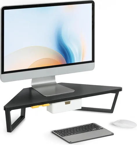Vista 7 de TEAMIX Soporte elevador para monitor de esquina de 26 pulgadas con Negro