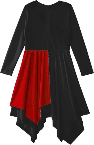 Vista 5 de Loyan Vestido de baile de alabanza litúrgica de alabanza metálica para niñas grandes