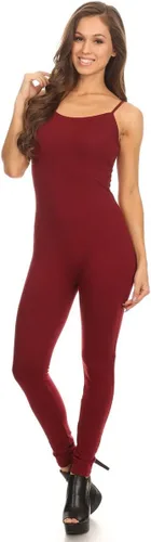 Vista 2 de Stretch Cotton Bodysuit - Bodysuit de cuerpo completo de algodón elástico con tirantes estilo espagueti, enterizo