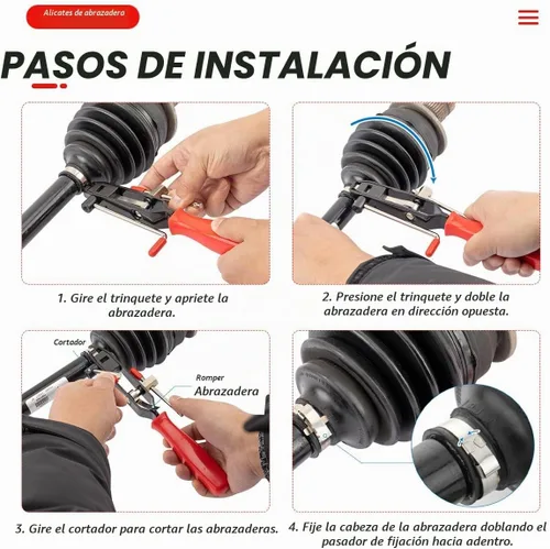 Vista 3 de BELOMI Alicates de abrazadera de arranque CV, kit de herramientas de bandas de abrazadera de oreja, alicates de eje de manguera automotriz