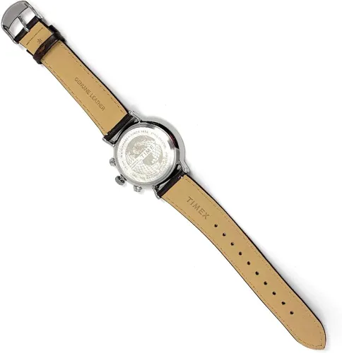 Vista 4 de Timex Tribute General Manager - Reloj de cuarzo de 1614in con correa de cuero para hombre