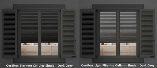 Vista 8 de Linen Avenue Pantalla celular inalámbrica con filtro de luz de 18 1/2 pulgadas de ancho x 66 pulgadas de alto, gris oscuro