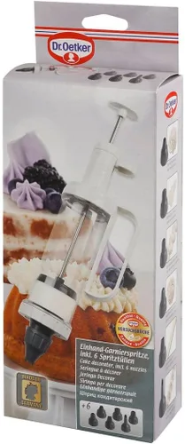Vista 5 de Dr. Oetker Jeringa de glaseado con una sola mano con 6 boquillas