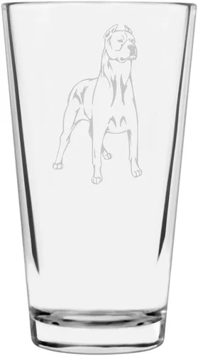 Vista 303 de Podenco Canario - Vaso de pinta de 16 onzas con temática de perro personalizado