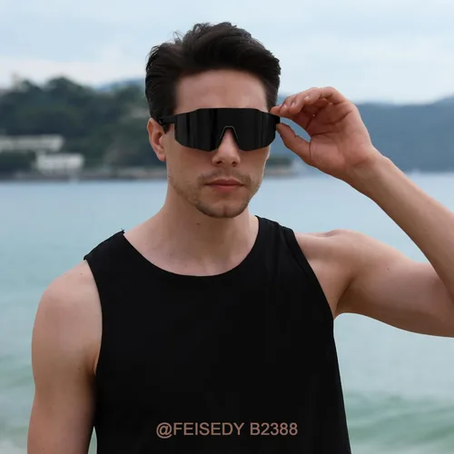 Vista 2 de FEISEDY Gafas de sol deportivas para hombres, mujeres y adolescentes - Béisbol, ciclismo, ciclismo UV400 protección B2388
