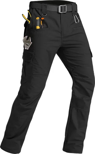 Vista 11 de Men's Tactical Pants Lightweight Water Resistant Cargo Pants Flex Ripstop EDC Work Hiking Outdoor Pants