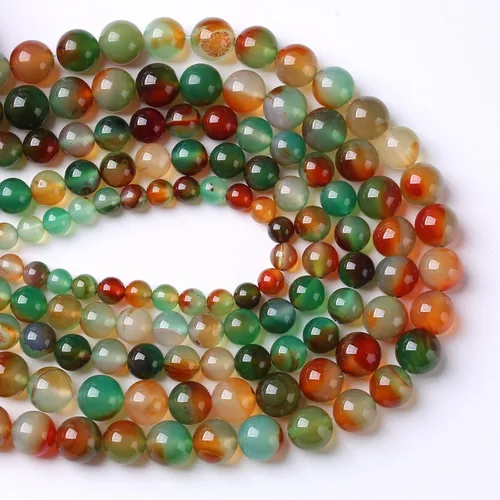 Vista 107 de 100 cuentas de piedra multicolor natural de 0.236 pulgadas (0.236 in), cuentas espaciadoras sueltas redondas para hacer pulseras, collares, aretes