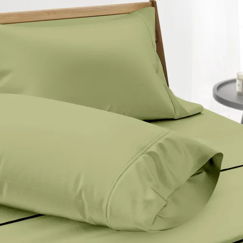 Vista 27 de TEXAS LINEN CO. Juego de 4 fundas de almohada de algodón egipcio premium tamaño estándar/queen - Fundas de almohada de lujo de algodón de alto Gris