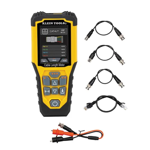Vista 9 de Klein Tools VDV001819 Juego de herramientas, juego de prueba de instalación de cables con engarzadores, comprobador de cables Scout Pro 3