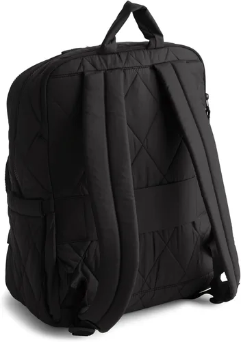 Vista 2 de Vera Bradley para mujer Bancroft Mochila grande de peso ligero, Negro, Tamaño único