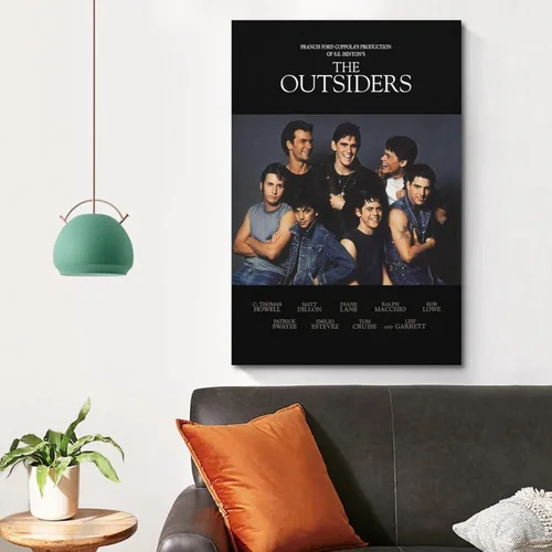 Vista 4 de Póster de lienzo de película The Outsiders y pósteres de álbum de música, pintura de pared, estética, decoración de habitación, 08 x 12 pulgadas