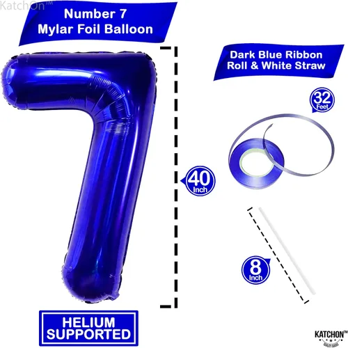 Vista 710 de KatchOn Globo negro del número 1 de 40 pulgadas, globo de feliz cumpleaños Large Mylar Number One Balloon for 1st Birthday Decorations, Foil