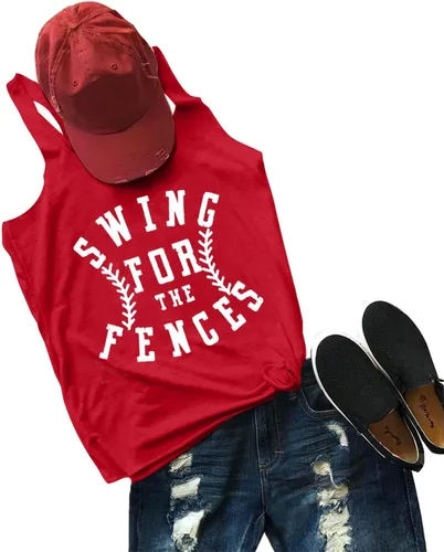 Vista 14 de Camiseta de béisbol para mujer, camiseta sin mangas con espalda cruzada para mujer, camiseta de béisbol para mamá, chaleco de verano, camiseta gris